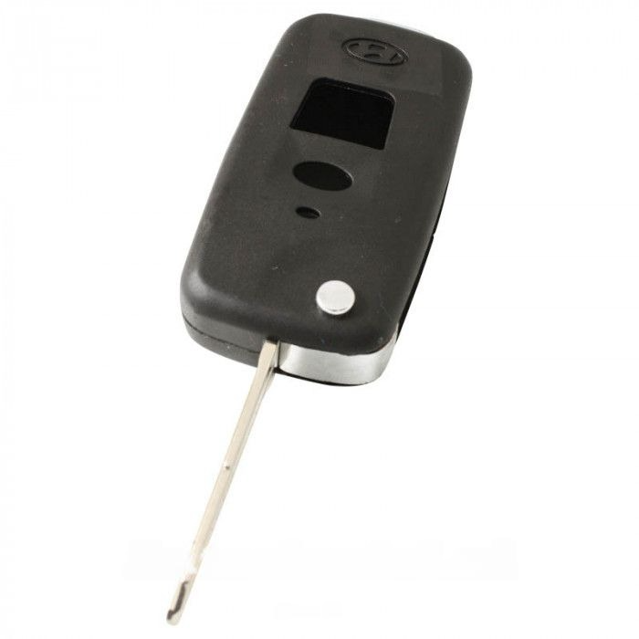 Hyundai 2-Knopf-Klappschlüssel - Schlüsselblatt-Kerbungsseite (Umbausatz) main product photo
