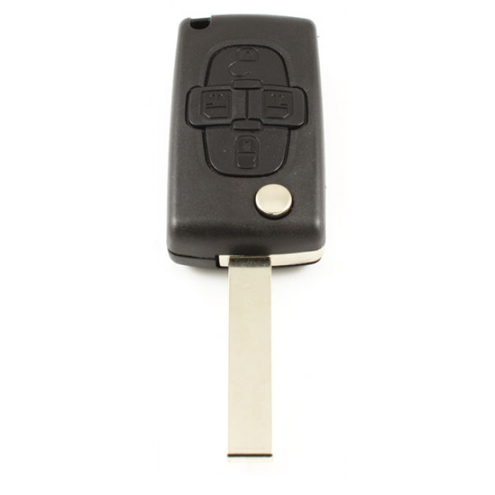 Citroën 4-Tasten-Klappschlüssel - Schlüsselblatt gerade mit seitlicher Kerbe main product photo