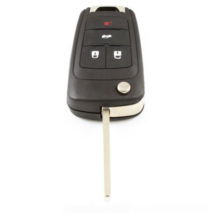 Opel 3-Tasten-Klappschlüssel mit Paniktaste - Schlüsselblatt gerade main product photo