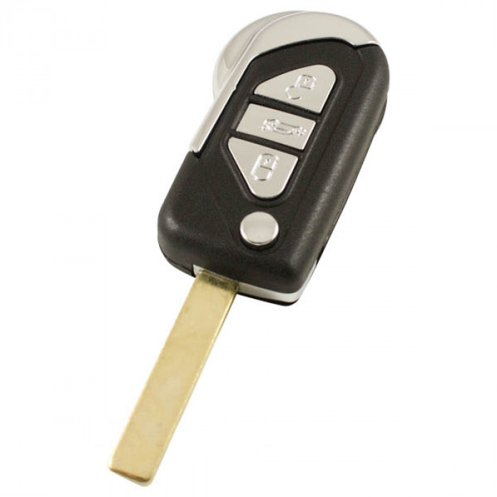 Citroën 3-Tasten-Klappschlüssel - Schlüsselblatt gerade mit seitlicher Kerbe main product photo