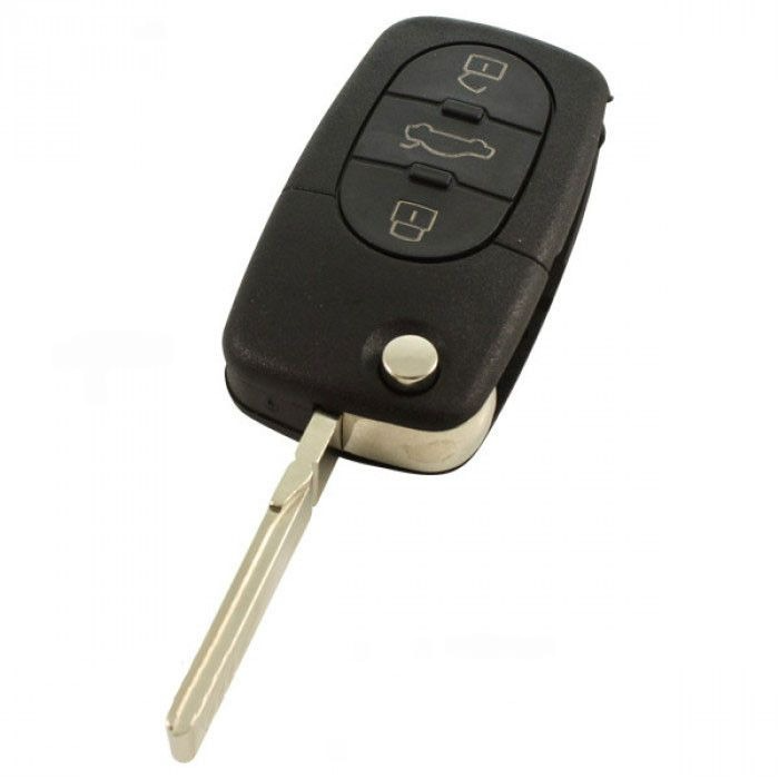 Skoda 3-knops klapsleutel - sleutelbaard recht met inkeping zijkant main product photo
