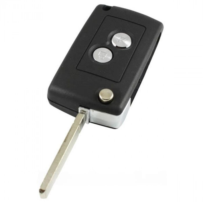 Peugeot 2-Knopf-Klappschlüssel - Schlüsselblatt gerade (Umbausatz) main product photo