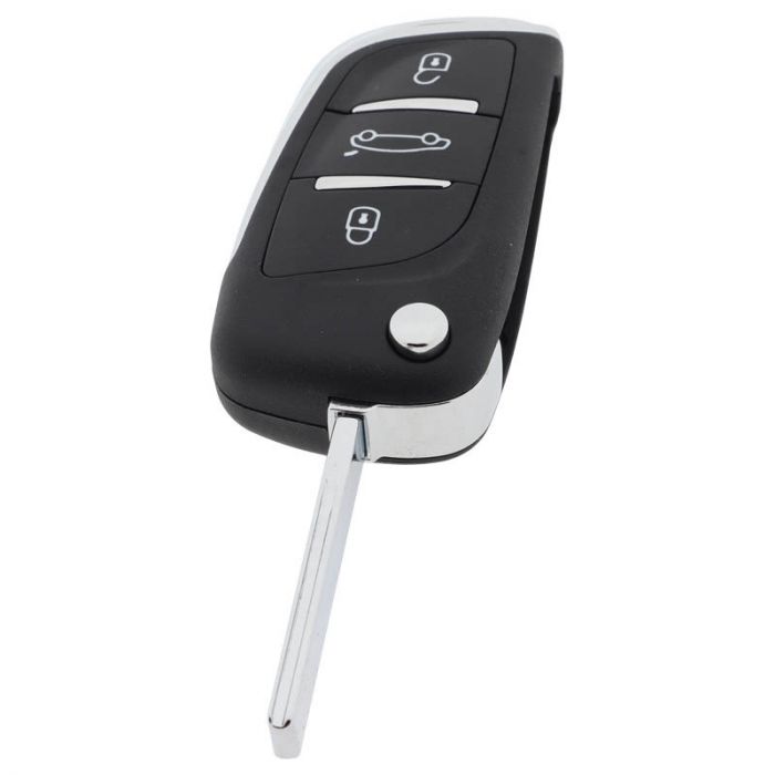 Citroën 3-Tasten-Klappschlüssel - Schlüsselblatt gerade mit Kerbseite (Umbausatz) main product photo