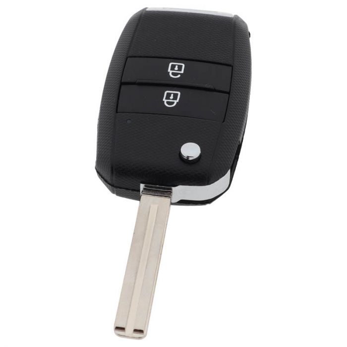 Kia 2-Tasten-Klappschlüssel - Schlüsselblatt gerade mit Kerbe in der Mitte - passend für Kia Picanto main product photo