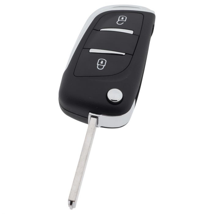 Citroën 2-Tasten-Klappschlüssel - Schlüsselblatt gerade - Batterie im Gehäuse (Umbausatz) main product photo