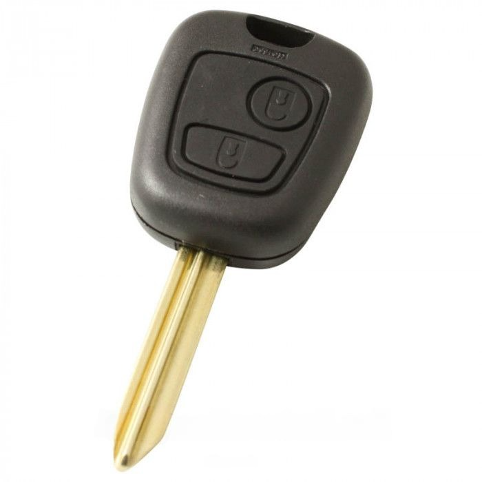 Peugeot 2-Tasten Schlüsselgehäuse - Schlüsselblatt kreuzförmig mit Elektronik 433MHZ - ID46 Transponder main product photo