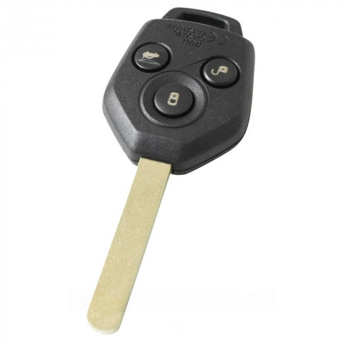 Subaru 3-Tasten Schlüsselgehäuse - Schlüsselblatt gerade mit Elektronik 433Mhz - Transponder 4D62 main product photo