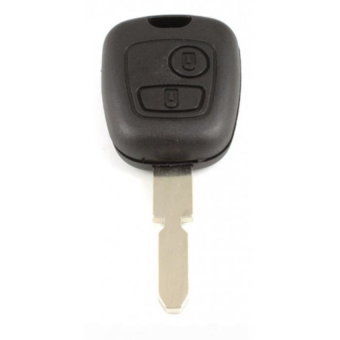 Peugeot 2-Tasten-Schlüsselgehäuse - Schlüsselblattspitze mit Kerbmitte mit Elektronik 433MHZ - PCF7961 Transponder main product photo