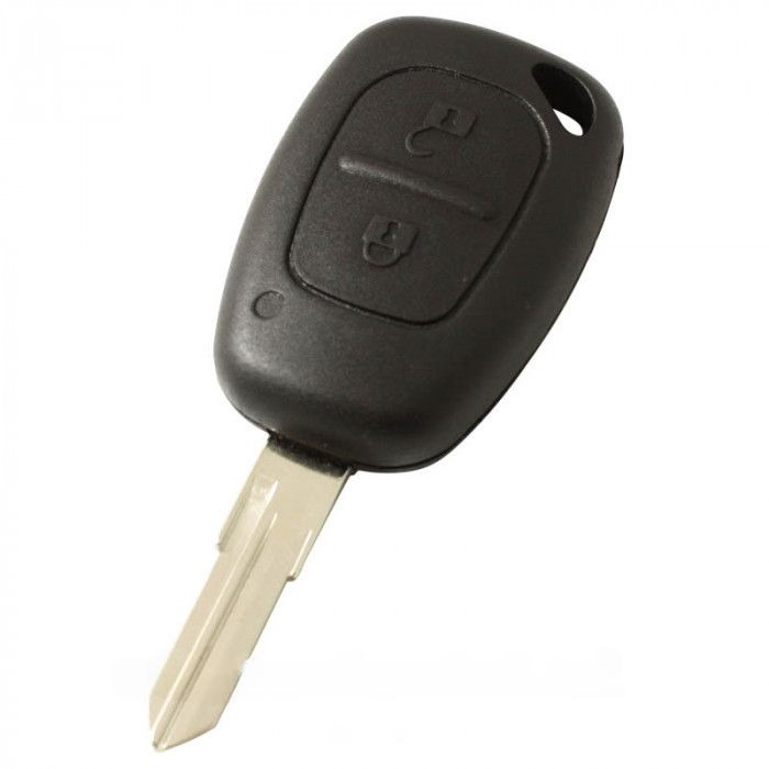 Renault 2-Tasten-Schlüsselgehäuse - Schlüsselblattspitze mit Elektronik 433MHZ - 7946 Transponder (Modell 1) main product photo