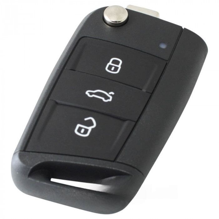 Volkswagen 3-Tasten-Klappschlüssel - mit Elektronik 433MHZ - ID88 Transponder (für Golf 7) main product photo
