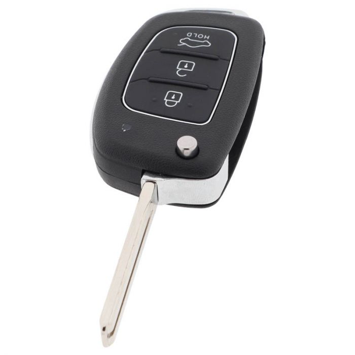 Hyundai 3-Tasten Klappschlüssel - Schlüsselblatt gerade mit Elektronik 433MHZ - ID46 Transponder für Hyundai I20 main product photo
