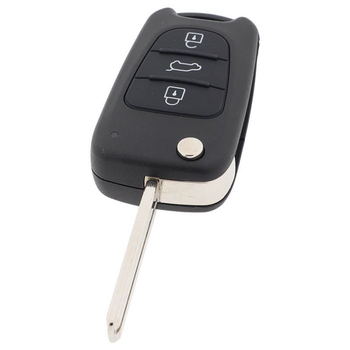 Hyundai 3-Tasten-Klappschlüssel - Schlüsselblatt gerade mit Elektronik 433MHZ - ASK (Modell 3) main product photo