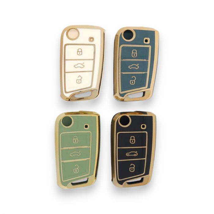 Skoda 3-Tasten-Flip-Key TPU-Schlüsselabdeckung main product photo