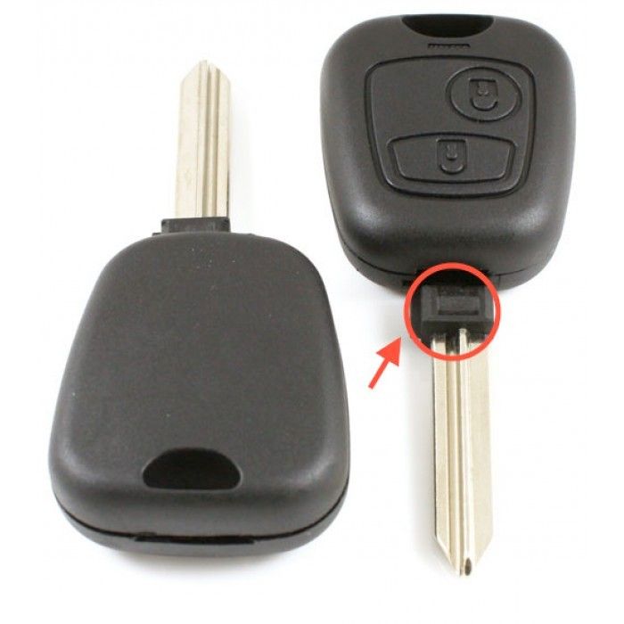 Citroën 2-Tasten-Schlüsselgehäuse - Schlüsselblatt in Kreuzform - Modell 2 main product photo