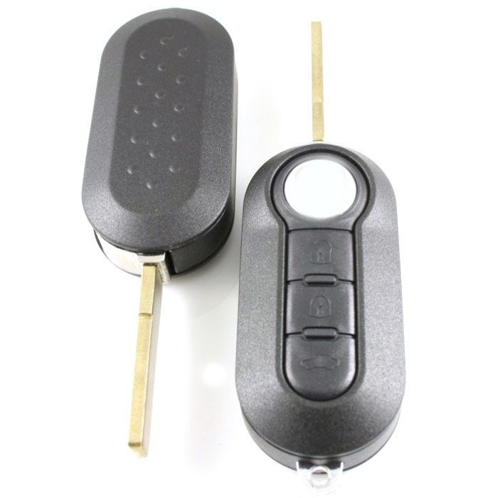 Fiat 3-Tasten-Klappschlüssel schwarz - Schlüsselblatt gerade main product photo