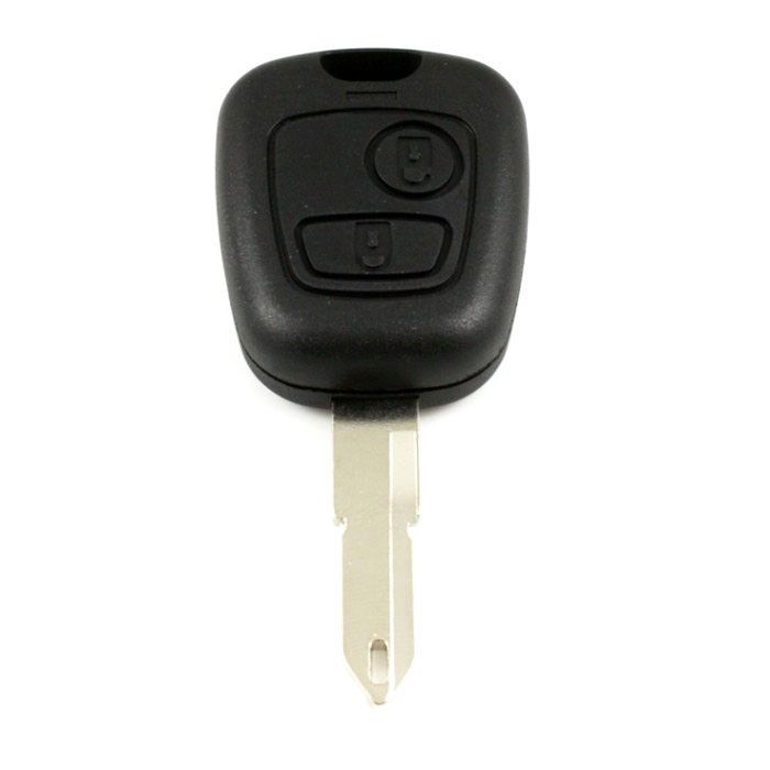Peugeot 2-Knopf-Schlüsselgehäuse - Schlüsselblattspitze mit Öffnung main product photo