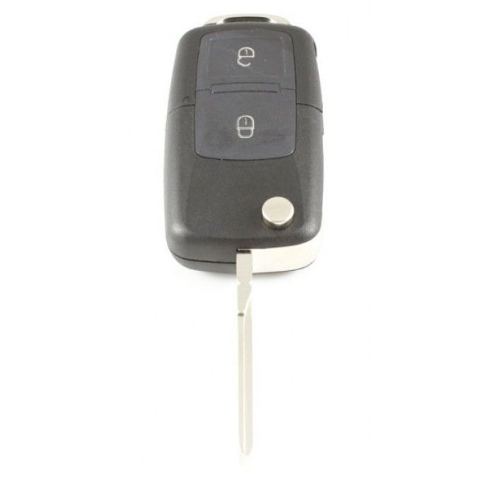 Volkswagen 2-Tasten-Klappschlüssel - Schlüsselblatt gerade mit Kerbseite (Modell 1) main product photo
