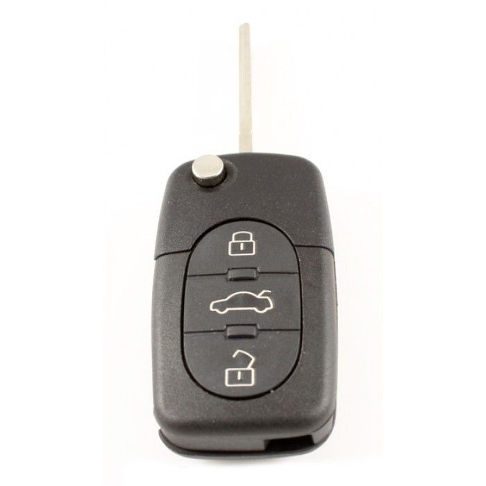 Audi 3-Tasten-Klappschlüssel - Schlüsselblatt gerade - 1 Batterie (Modell 1) main product photo