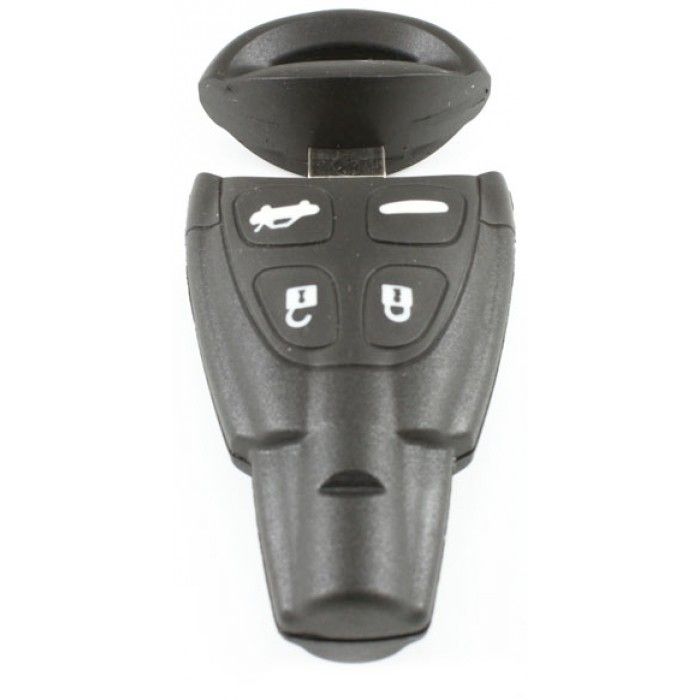 Saab 4-Knopf Smart Key Gehäuse - Schlüsselblatt gerade mit Rille main product photo