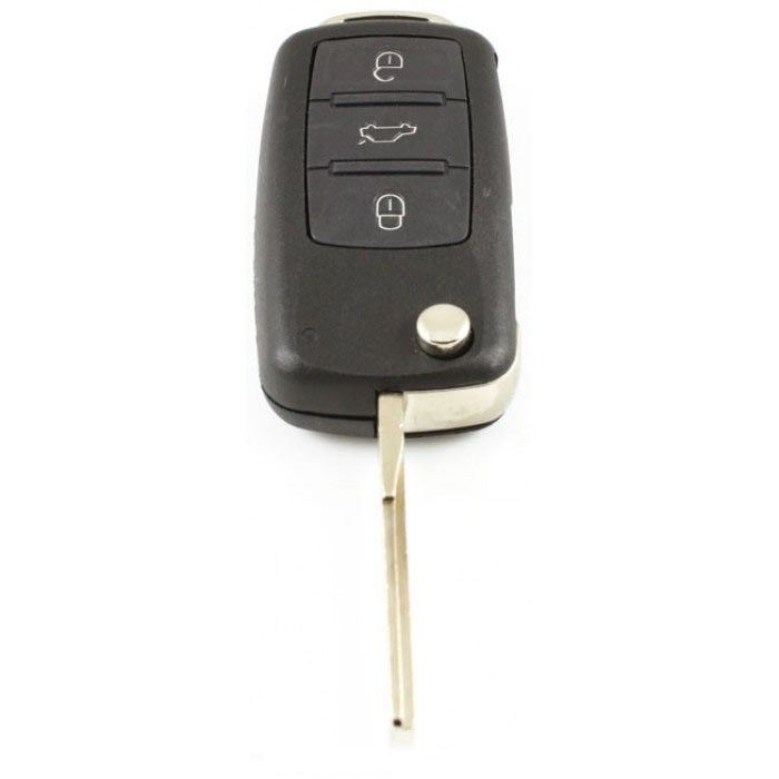 Volkswagen 3-Tasten-Klappschlüssel - Schlüsselblatt gerade mit Kerbseite für oa Touareg (Modell 2) main product photo