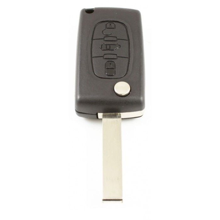 Fiat - 3-Tasten-Klappschlüssel - Schlüsselblatt gerade mit Kerbseite - Batterie auf Chip main product photo