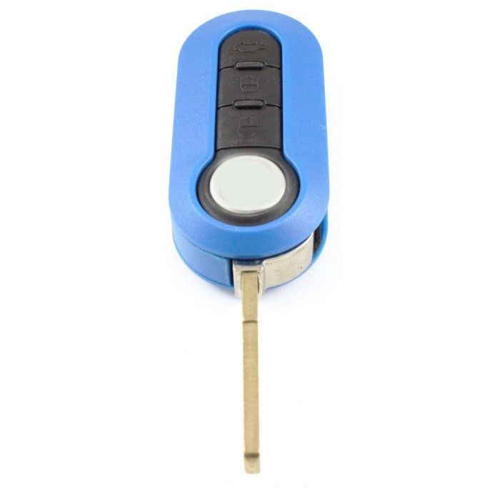Fiat 3-Tasten-Klappschlüssel blau - Schlüsselblatt gerade main product photo