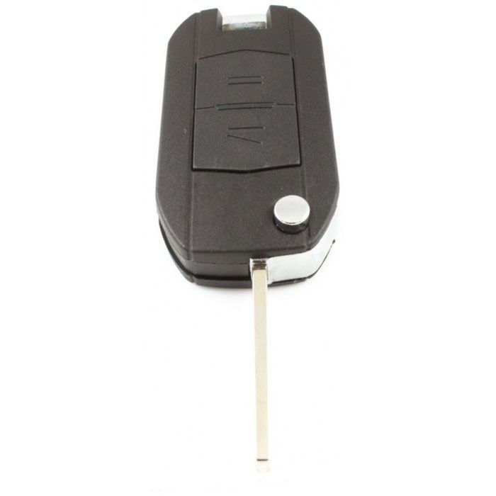 Opel 2-Tasten-Klappschlüssel - Schlüsselblatt gerade - Batterie im Gehäuse (Umbausatz) main product photo