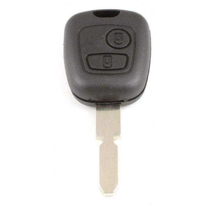 Peugeot 2-Tasten-Schlüsselgehäuse - Schlüsselblatt gerade mit Kerbe in der Mitte main product photo