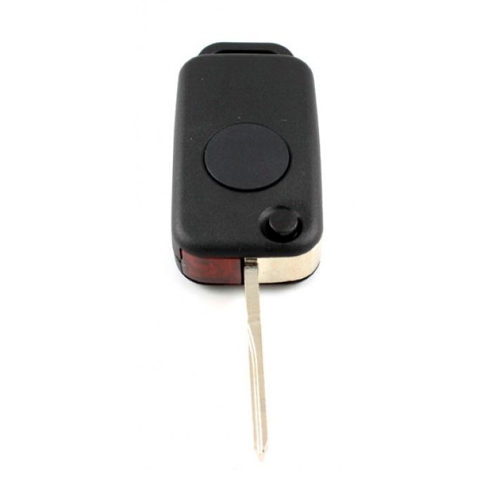 Mercedes 1-Knopf-Klappschlüssel - Schlüsselblatt gerade mit Kerbseite main product photo