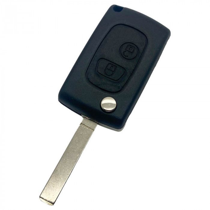 Citroën 2-Knopf-Klappschlüssel - Schlüsselblatt gerade (Umbausatz) main product photo