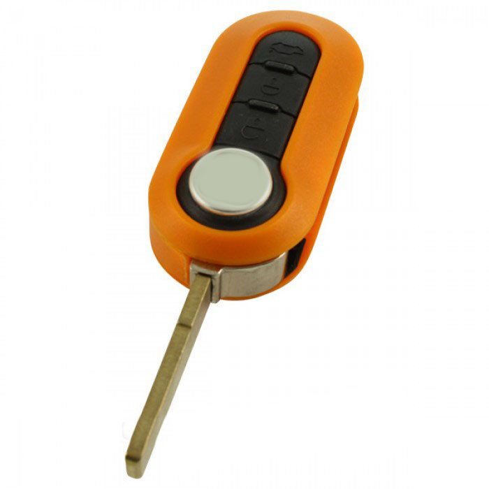 Fiat 3-Tasten-Klappschlüssel orange - Schlüsselblatt gerade main product photo