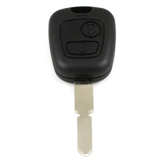 Citroën 2-Tasten-Schlüsselgehäuse - Schlüsselblattspitze mit Kerbe in der Mitte main product photo
