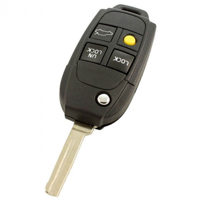 Volvo 4-Tasten-Klappschlüssel - Schlüsselblatt gerade mit Kerbe (Umbausatz) main product photo