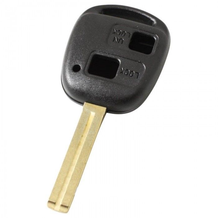Lexus 2-Tasten-Schlüsselgehäuse - Schlüsselblatt gerade mit Kerbe in der Mitte (37mm) main product photo