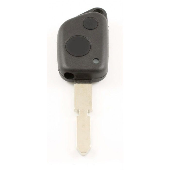 Peugeot 2-Tasten-Schlüsselgehäuse für ältere Modelle - Schlüsselblatt gerade mit Kerbe in der Mitte main product photo