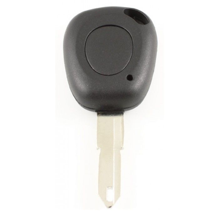 Renault 1-Knopf-Schlüsselgehäuse rund - Schlüsselblatt mit Kerbe in der Spitze (Modell 1) main product photo