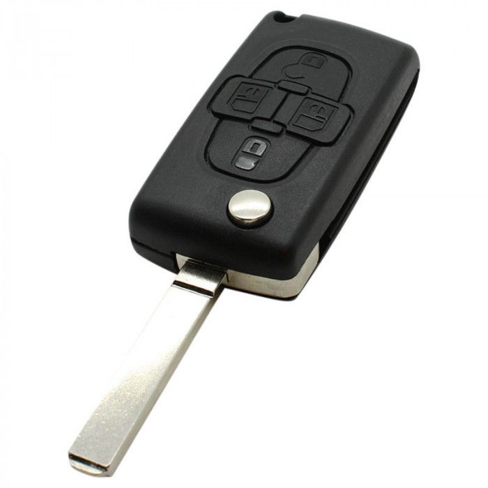 Citroën 4-Knopf Klappschlüssel - Schlüsselblatt gerade main product photo