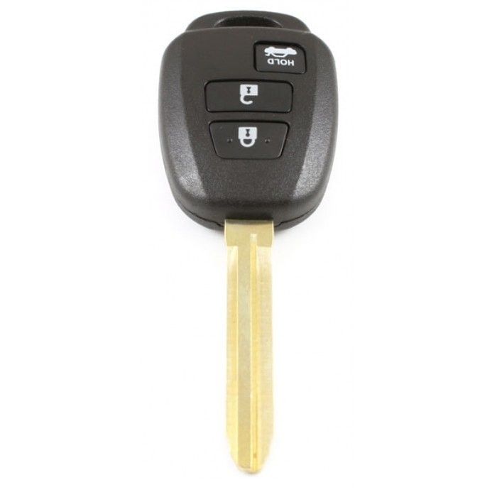 Toyota 3-Tasten-Schlüsselgehäuse mit Druckknopf für Kofferraumdeckel - Schlüsselblattspitze main product photo