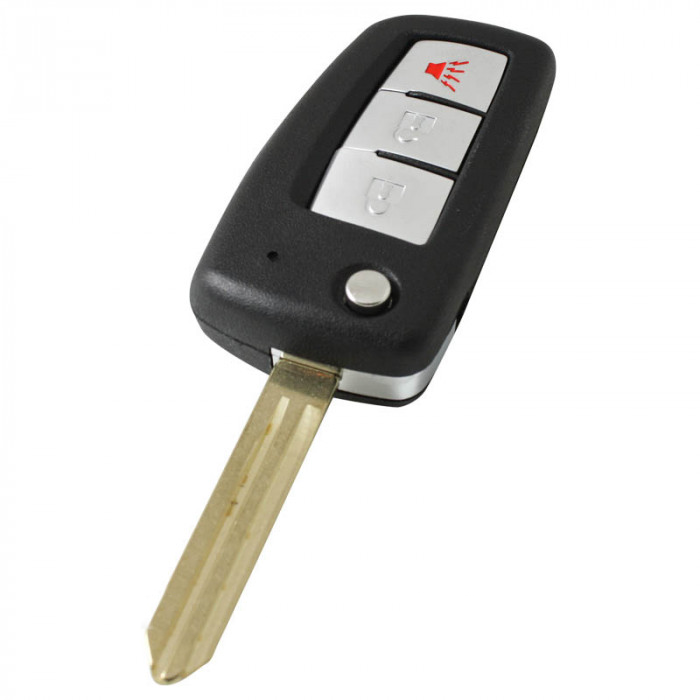 Nissan 3-Tasten-Klappschlüsselgehäuse - Schlüsselblattspitze mit Kerbe rechts main product photo