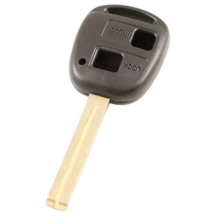 Lexus 2-Tasten-Schlüsselgehäuse - Schlüsselblatt gerade mit Kerbe in der Mitte (46 mm) main product photo