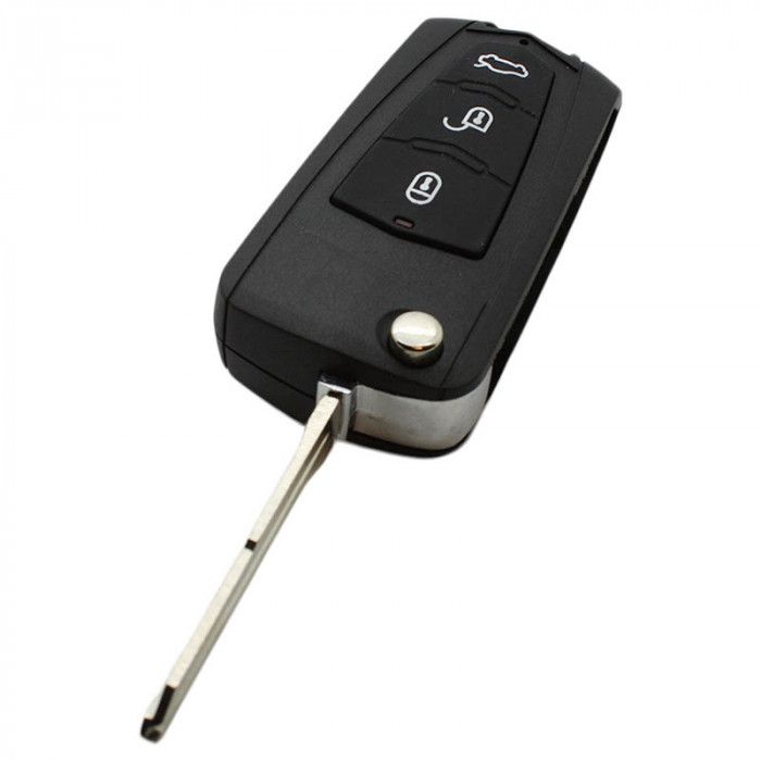 Kia 3-Tasten-Klappschlüssel mit Paniktaste - Schlüsselblattkerbseite main product photo
