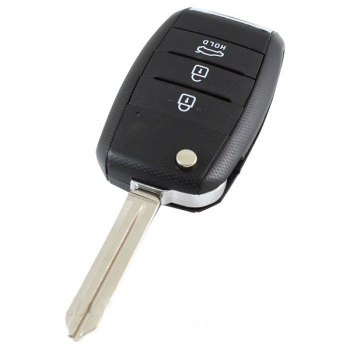 Kia 3-Tasten-Klappschlüssel - Schlüsselblattspitze mit Kerbe main product photo