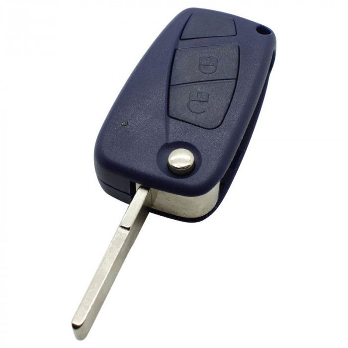 Fiat 2-Tasten-Klappschlüssel blau - Schlüsselblatt gerade (Modell 2) main product photo
