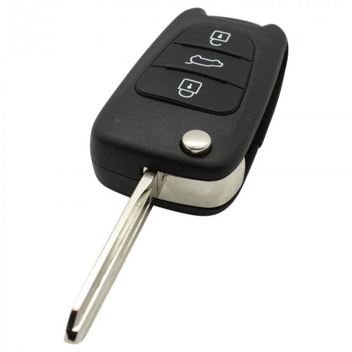 Hyundai 3-Tasten-Klappschlüssel - Schlüsselblattspitze mit Kerbe rechts main product photo