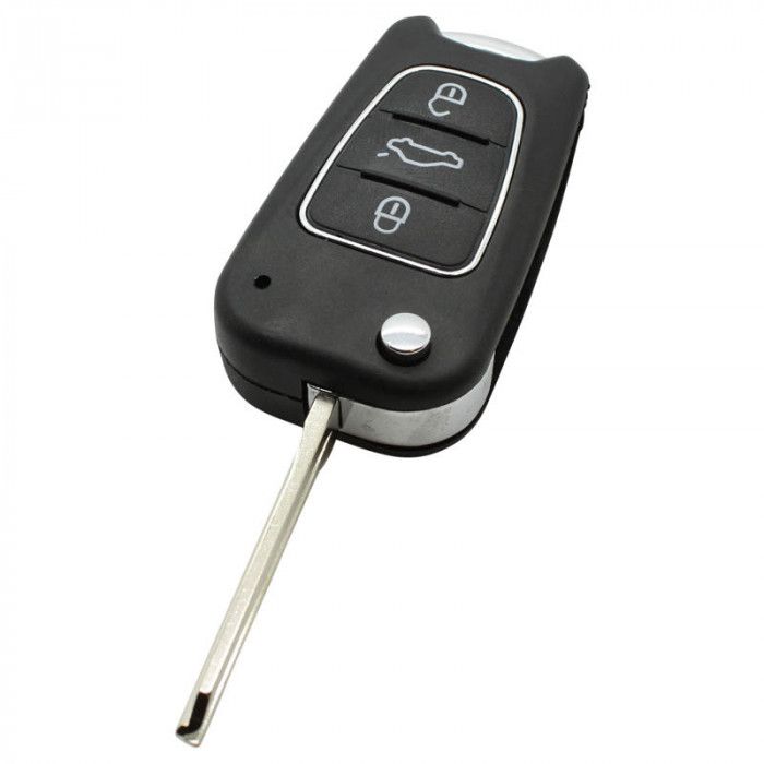 Hyundai 3-Tasten-Klappschlüssel - Schlüsselblattspitze mit Kerbe links (Modell 2) main product photo