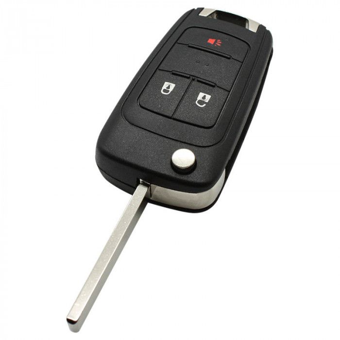 Chevrolet 2-Knopf-Klappschlüssel mit Paniktaste - Schlüsselblatt gerade main product photo