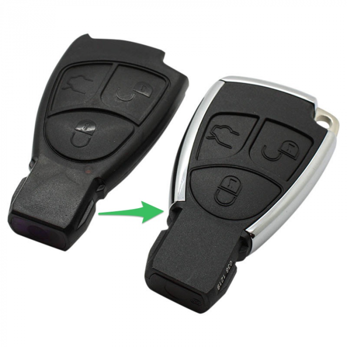 Mercedes 3-Tasten-Schlüsselgehäuse mit Elektronik 433MHZ (Modell 3) main product photo