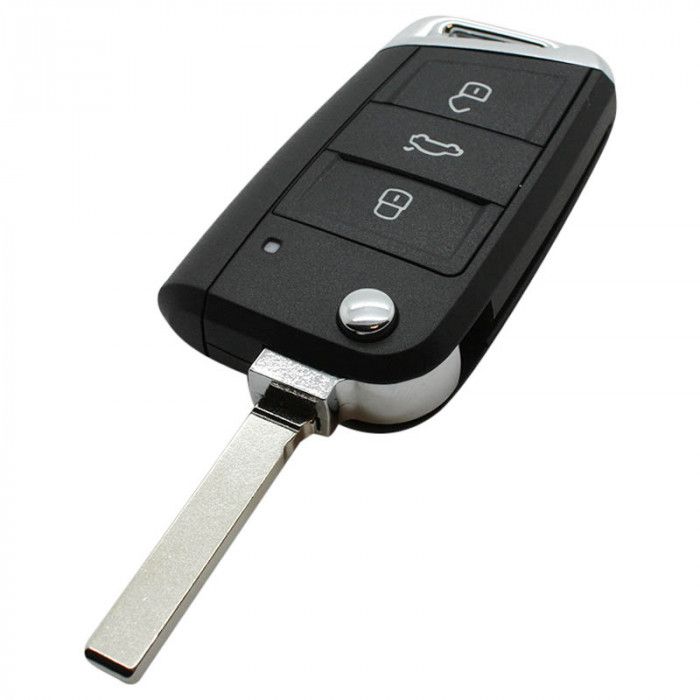 Volkswagen 3-Tasten-Klappschlüssel - Schlüsselblatt gerade HU162T main product photo