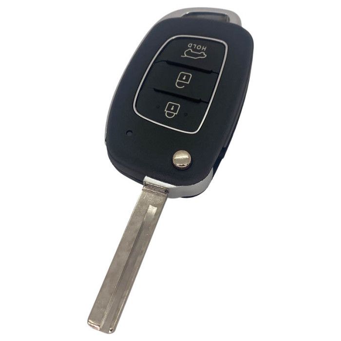 Hyundai 3-Tasten-Klappschlüssel - Schlüsselblatt rechts mit Kerbe links main product photo