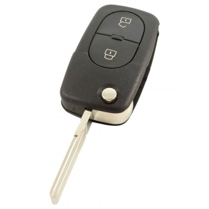 Skoda 2-Tasten-Klappschlüssel - Schlüsselblatt gerade mit Kerbseite main product photo